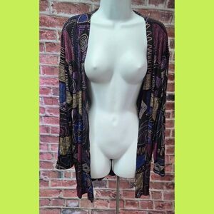 A Touch of Class Vintage 80s Abstract Open Front Top – Women’s S/M – USA